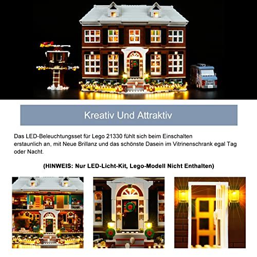 BrickBling Juego de Luces LED para Lego 21330 Ideas Home Alone, Set de iluminación LED para el hogar Alone Exclusivo colectible Home Decor Creative Gift (no Modelo Lego) - Versión estándar