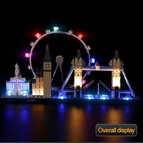 BrickBling Kit de iluminación LED para Lego Architecture London Skyline Collection Kit, DIY Kit de iluminación para Lego 21034 London Collectible - No Incluye Modelo Lego