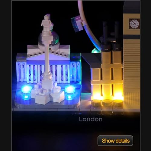 BrickBling Kit de iluminación LED para Lego Architecture London Skyline Collection Kit, DIY Kit de iluminación para Lego 21034 London Collectible - No Incluye Modelo Lego