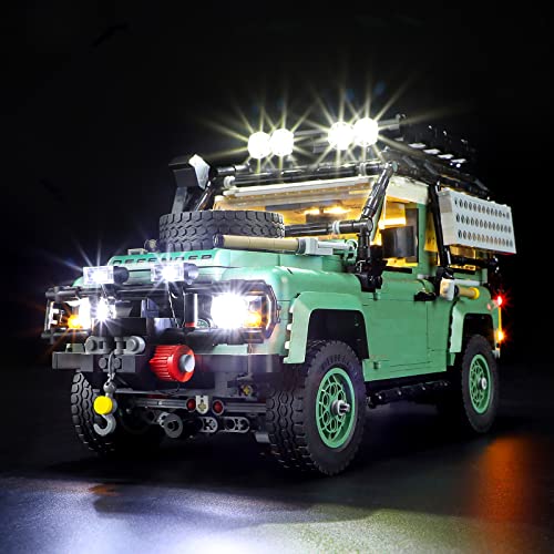 BRIKSMAX Kit de iluminación LED para Lego Icons Land Rover Classic Defender 90 - Compatible con Lego 10317 Building Blocks Model- No incluir el Conjunto de Lego