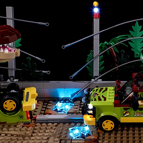 BRIKSMAX Kit de iluminación LED para Lego Jurassic World Fuga del T. Rex - Compatible con Lego 76956 Building Blocks Model- No incluir el Conjunto de Lego