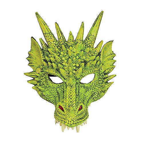 Bristol Novelty Novelty-BM553 BM553 - Máscara de dragón, color verde, talla única adulto unisex