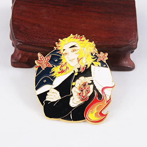 Broche de figura de Tanjirou Kamado de Demon Slayers Shinobu Kyoujurou para cosplay, decoración, Metal