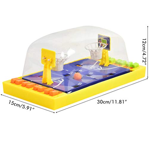 BSTTAI Mini Baloncesto de Mesa de plástico, Baloncesto de Mesa en Miniatura, Juego de Arcade eléctrico, Juego de Baloncesto para niños, Familia