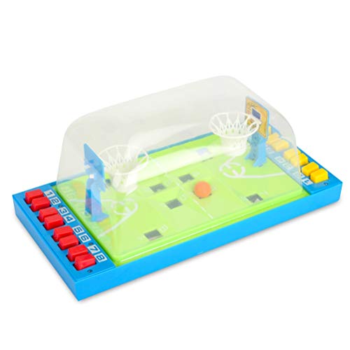 BSTTAI Mini Baloncesto de Mesa de plástico, Baloncesto de Mesa en Miniatura, Juego de Arcade eléctrico, Juego de Baloncesto para niños, Familia