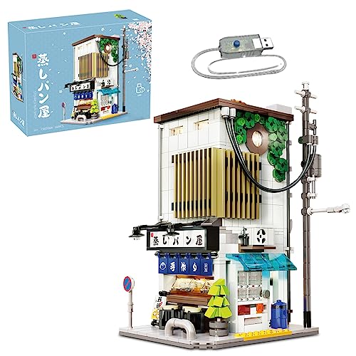 CADA C66006W Technik - Juego de construcción de panecillos japoneses con iluminación, bloques de montaje modulares MOC, 1108 piezas, tamaño grande, juguete de construcción, compatible con Lego House