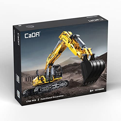 Cada - Excavadora Funcional - Set de construcción - 1072 Piezas - 8+ - (DeQube 927DE61082)