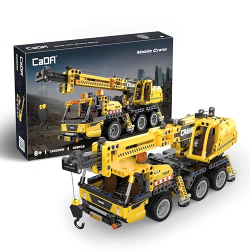 Cada Technic - Camión grúa - Grúa con Movimiento - De Color Amarillo - 658 Piezas - + 8 - (DEQUBE 927DE65005)