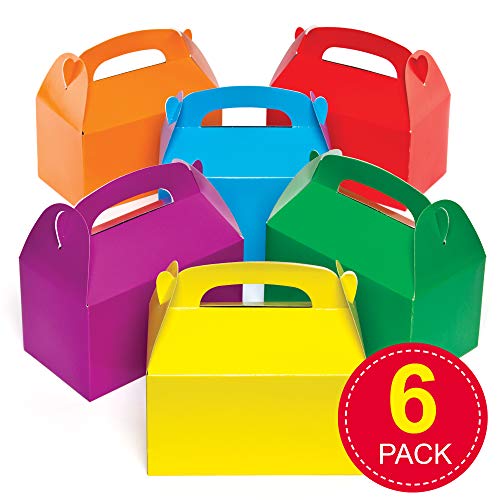 Cajas de regalo de colores que los niños pueden adornar, decorar y llenar de obsequios (pack de 6).