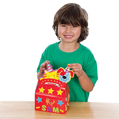 Cajas de regalo de colores que los niños pueden adornar, decorar y llenar de obsequios (pack de 6).