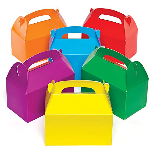 Cajas de regalo de colores que los niños pueden adornar, decorar y llenar de obsequios (pack de 6).