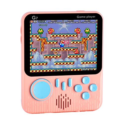 Calager Consola de juegos de larga duración de la batería juego individual o de dos jugadores Macaron Color Handheld Retro Mini consola de juegos para el hogar B