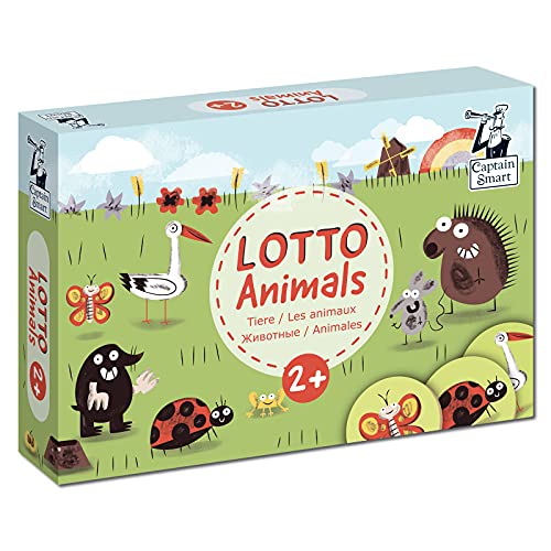 Captain Smart Juego de memoria, animales de lotería,Mascotas, salvajes, insectos, juego educativo para niños,Juego de mesa para niños y niñas de 2 años (2+),Juguete de aprendizaje, regalo para niños