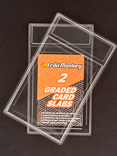 Card Slabs acrílico Pack de 2, Fundas para Cartas formato PSA, Protector acrílico para Cartas, 2 Protectores Cartas PSA, CGC o Similar, Fundas Cartas de fútbol, Magic, Yugi-Oh, Dragon Ball