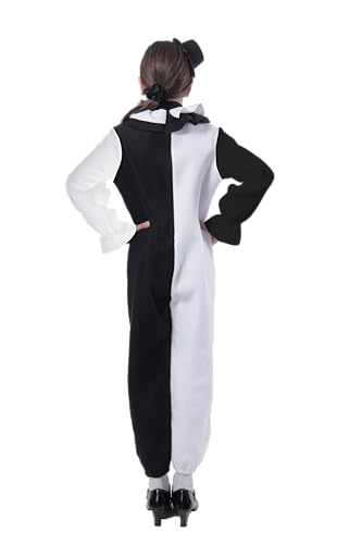 Carnavalife Disfraz Terrifier Niño Niña Infantil 3-12 años, Disfraz Terrifier Adulto Mujer Hombre S M L Unisex, Disfraz Payaso Asesino Blanco y Negro, Mono Blanco y Negro, (S)