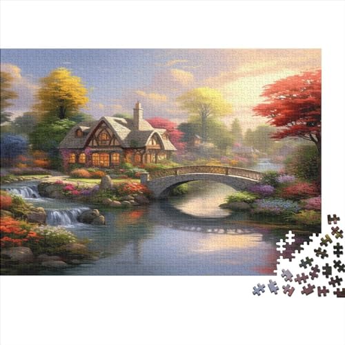 Casa Desafía Tu Mente con Nuestro Juego De Paisaje crepuscular Rompecabezas De Madera! Este Juego De Calidad Es Ideal para Adultos Y Adolescentes 500pcs (52x38cm)