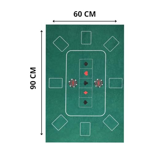 Casa e Benessere Kit distribuidor de cartas de juego electrónico + 2 mazos de póquer, mezcla de cartas automática, funciona con baterías, mezclador juego uno, burraco (60 x 90)