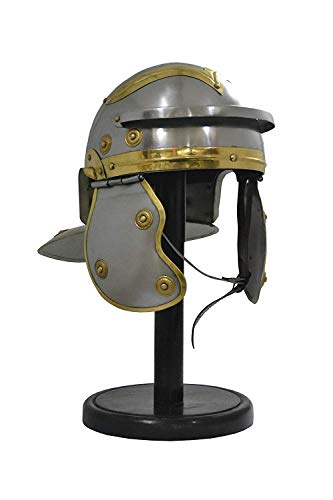 Casco medieval de Centurión Romano con armadura para disfraz de Halloween