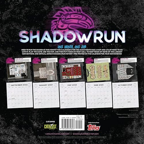 Catalyst Game Labs - Shadowrun 16 Month Calendar Game Maps - Calendar -English Version