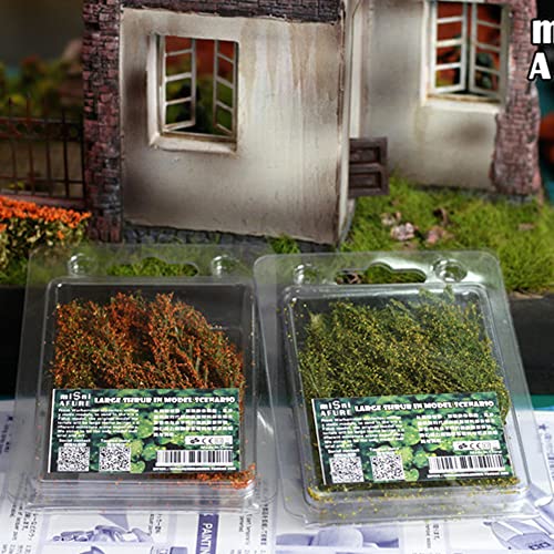 Cayway 2PCS Racimo de Arbustos Grass Tufts Juego de Mesa de Arena, Utilizado para Paisajes en Miniatura, Diseño de Arbustos en Miniatura para El Paisaje del Jardín de Bricolaje, Rojo