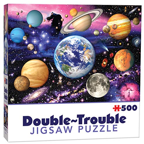 Cheatwell Games 658 28569 EA Double-Trouble Puzzles Planets, Red