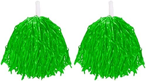 CHEERLEADER POMPOMS - Vestido de fantasía con puños ligeros y asas para niños y adultos. Color: verde