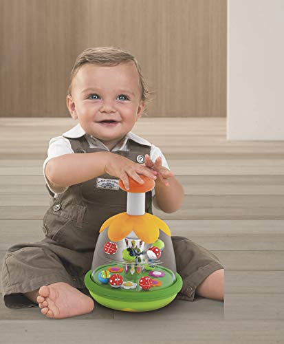 Chicco Peonza Mágica, Peonza con Bolas de Colores, Botón y Espejo Central para Aprender la Relación Causa-Efecto, Juego Educativo Infantil – Juguete Bebés de 6 Meses a 3 Años