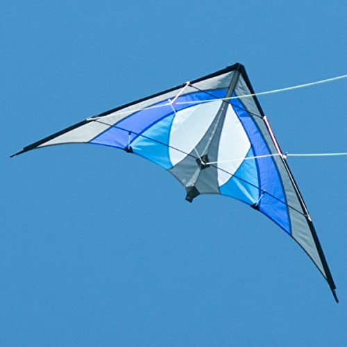 CIM - Cometa acrobática - Shuriken Blue Sky MUSTHAVE - Cometa para niños de a Partir de 8 años - 120 x 60 cm - Incl. Cuerdas de dirección en bobinas - Cometa para Principiantes