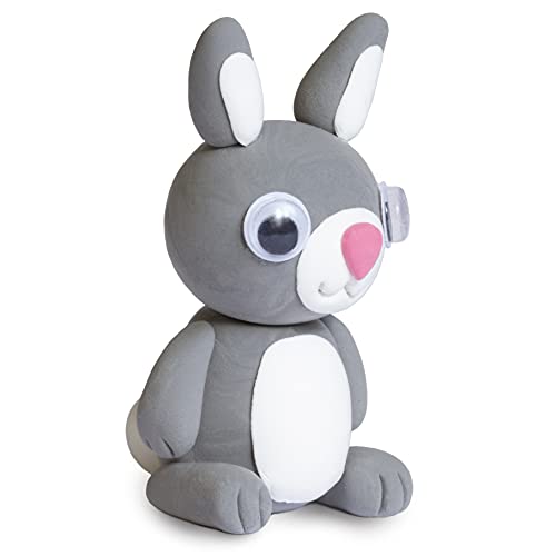 Clay Pals Rabbit - Juego de modelado de arcilla creativa para niños de secado rápido, no tóxico, secado rápido, ultraligero, creativo, arcilla, arte y manualidades