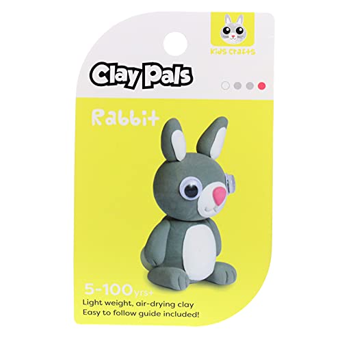 Clay Pals Rabbit - Juego de modelado de arcilla creativa para niños de secado rápido, no tóxico, secado rápido, ultraligero, creativo, arcilla, arte y manualidades