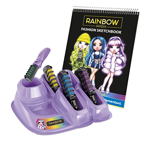 Clementoni Rainbow High-Kit Fashion-Juego Creativo 6 años (Italiano, Inglés, Francés, Alemán, Español, Holandés Y Polaco), Made In Italy, Multicolor (18738)