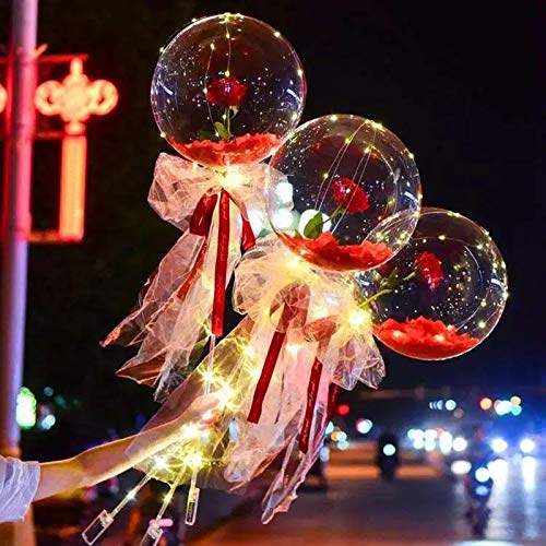 Clicitina Decoración Regalos Navidad LED Rosa Boda Brillante Ramo Decoración Fiesta Decoración Hogar Servilletas Diamantes Boda (Blanco, Talla única)