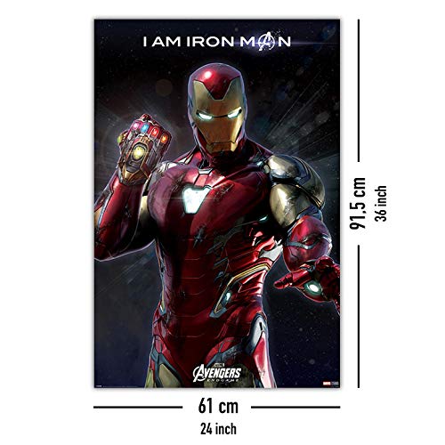 Close Up Póster Marvel Avengers: Endgame - I Am Iron Man (61cm x 91,5cm)