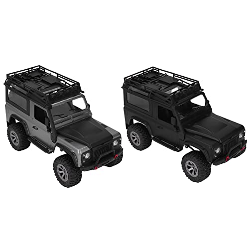 Coches RC para Niños, RC Rock Crawler Modelo Coche Todoterreno Impermeable RC Camiones Vehículo 4WD 1/12 Todoterreno Control Remoto Inalámbrico Coche Niño Juguetes(Gris-Plata)