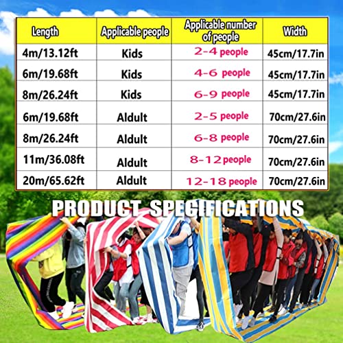 Colchoneta para Correr De Trabajo En Equipo, Estera para Correr Entre Padres E Hijos De Entrenamiento Sensorial para Jardín De Infantes, Adecuado para 2-18 Personas (Size : Kids-6M/20FT)