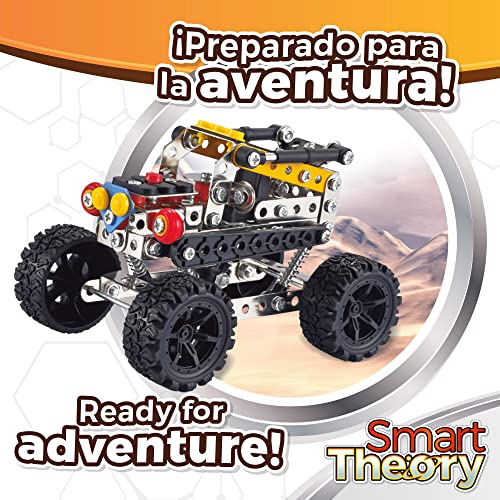 COLORBABY 49591 - Coche para construir con 201 piezas de metal Smart Theory / Juguete de construcción , maqueta de coche, juego construcción / Construir coche, incluye herramientas de montaje