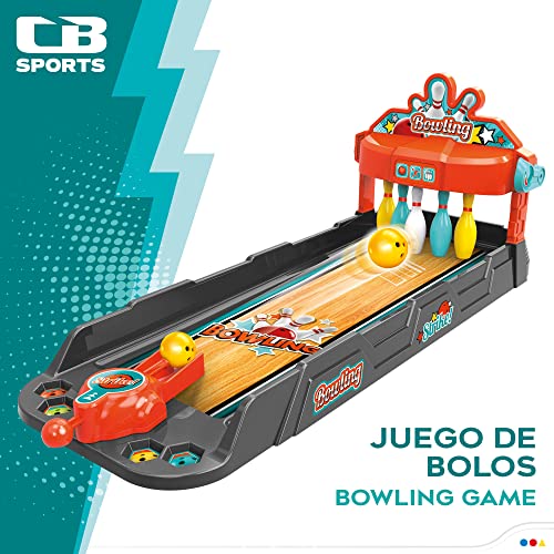 COLORBABY 49837 - Juego de mesa Bolos con 3 bolas para lanzamiento / Juguetes para niños, regalos originales, juegos de mesa para niños / Mini Bolera, Bowling