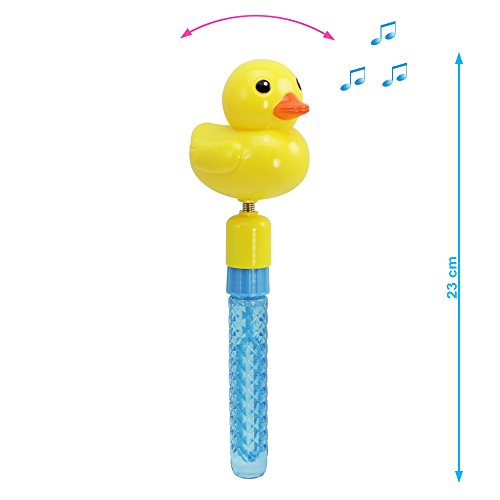 COM-FOUR® 4X Palos de Burbujas con Delfines y Patos - Juego de Burbujas de Tema Genial para cumpleaños de niños - Burbujas de Fiesta [La selección varía] (04 Piezas - delfín/Pato)