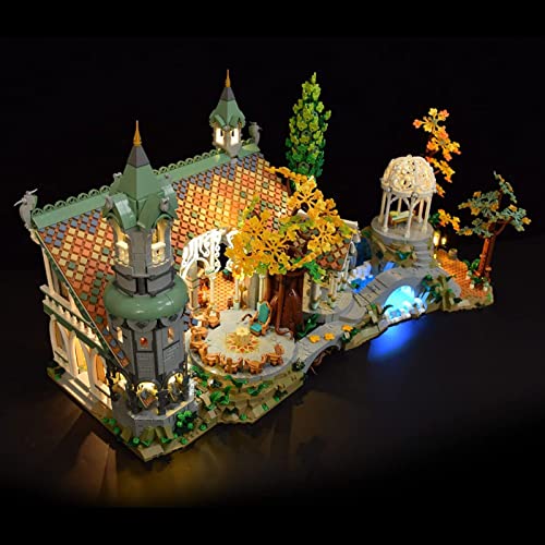 Conjunto De Luces Lluminación para Lego 10316 Rivendell Castle, Kit De Luz LED Compatible con Lego 10316 Rivendell Castle Modelo De Bloques De Construcción (Juego De Lego NO Incluido) RC