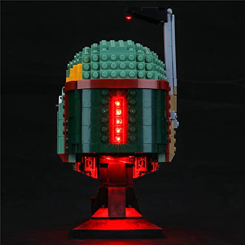 Conjunto De Luces Lluminación para Lego 75277 Boba Fett Helmet, Kit De Luz LED Compatible con Lego 75277 Modelo De Bloques De Construcción (Juego De Lego NO Incluido)