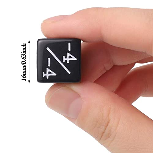 Contadores de Dados,12 PCS Token Dice D6 Loyalty Dice Set Negro + 1/+ 1 & Blanco -1/-1 Dados de Lealtad Cubo de Dados D6 Compatible con MTG CCG Card Gaming Accesorio