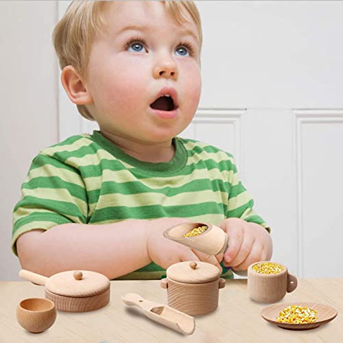 Contenedor Sensorial De Madera, Juego De Herramientas Montessori Sensory Bin Scoop & Fill Juego De Iniciación De Madera Juego Heurístico Para Trabajo De Transferencia Y Aprendizaje Motor Desarrollo