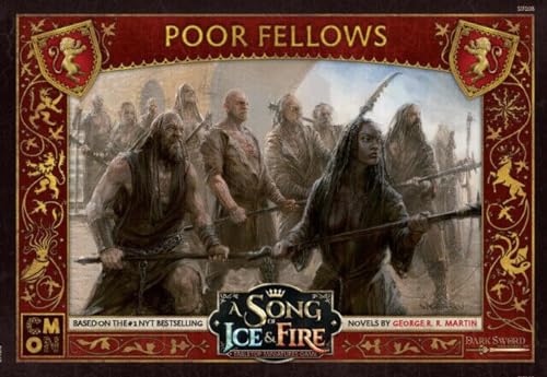 CoolMiniOrNot Inc , Lannister Poor Fellows Expansion: A Song of Ice and Fire , Miniatures Game , Ages 14+ , 2+ Players , 45-60 Minutes Playing Time