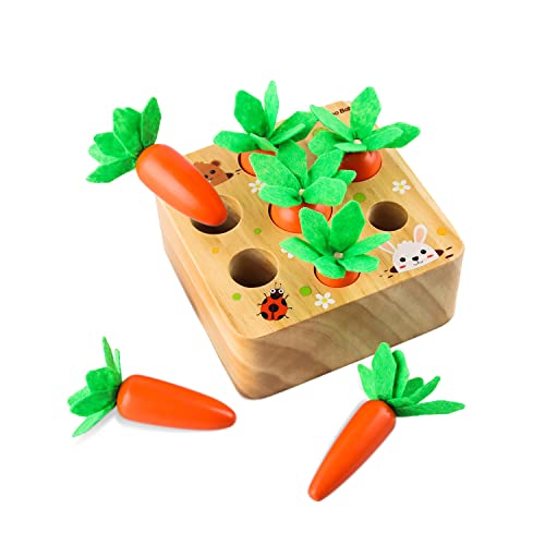 Cosecha de Zanahorias Juguetes de Madera, Juguetes Montessori 1 2 3 Años, Juguetes de Madera Juego de Clasificación Rompecabezas Juguetes Educativos, Educativo Regalos para Niños, Cumpleaños Navidad