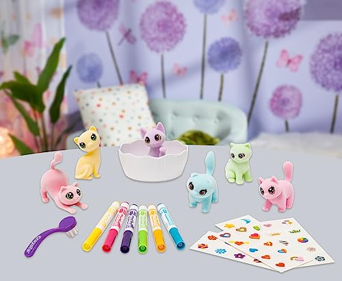 CRAYOLA - Washimals Pets - Kit Actividades con pegatinas de colores pastel para colorear y bañar a los cachorros, juego y regalo para niños, a partir de 3 años, 74-7515