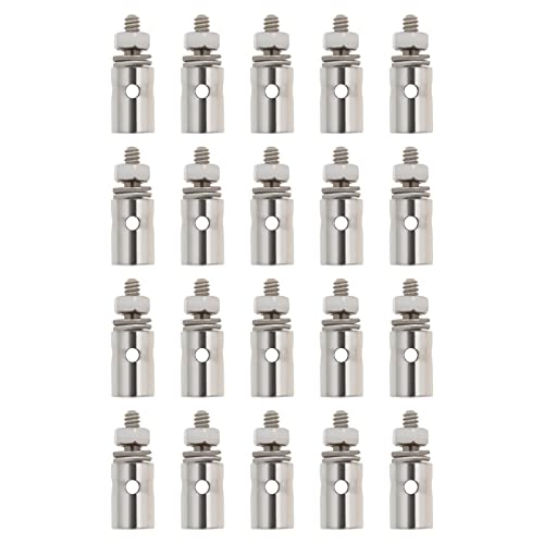 Create idea 20 Piezas de 1,3 mm de diámetro de Agujero Varilla servo Conector de Acoplamiento Tapones ajustadores para Cable de Acero de 1,0 a 1,3 mm para Modelo RC helicóptero de avión de Coche