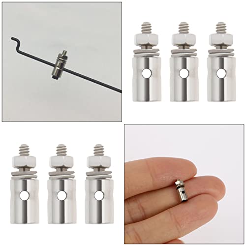 Create idea 20 Piezas de 1,3 mm de diámetro de Agujero Varilla servo Conector de Acoplamiento Tapones ajustadores para Cable de Acero de 1,0 a 1,3 mm para Modelo RC helicóptero de avión de Coche