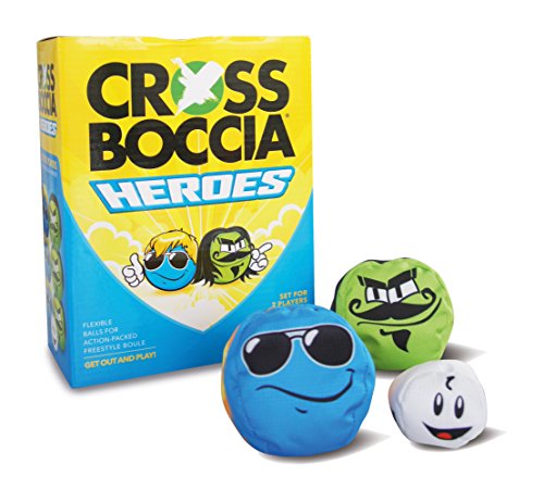 Crossboccia Doublepack Heroes Mexican & Dude, Juego de Bocce, 2x3 Pelotas con Diferentes Diseños, para 2 Jugadores, Incluye Pelota de Puntería, 970825