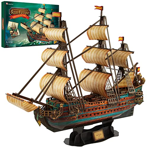 CubicFun Puzzle 3D España San Felipe Maqueta Barco para Adultos y Niños, 248 Piezas