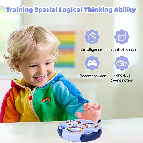 Cubo Giratorio Mágicos Frijol Mágico Cubo, 3D Magic Bean Rotating, Juguete Giratorio de Cubo de Dedo, Juegos de Inteligencia Descompresión para Niños Adolescentes Adultos Favor